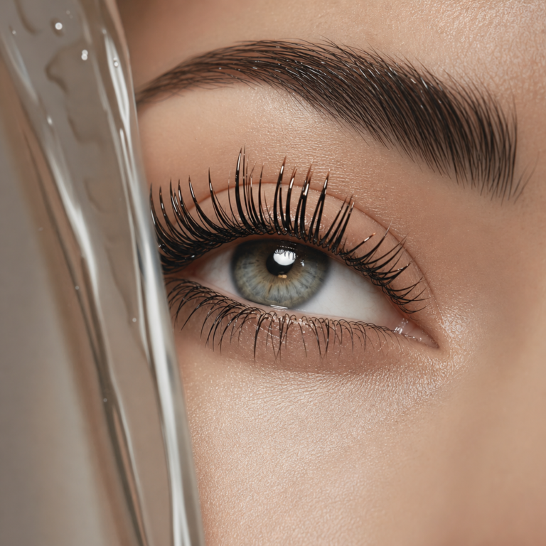KI-Illustration: Wet Look Lashes