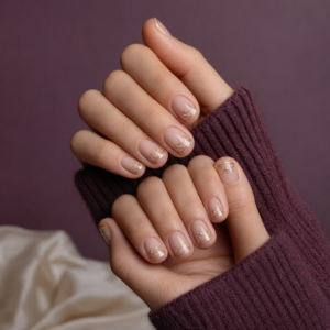 KI-Illustration – Nageldesign: Engel-Maniküre
