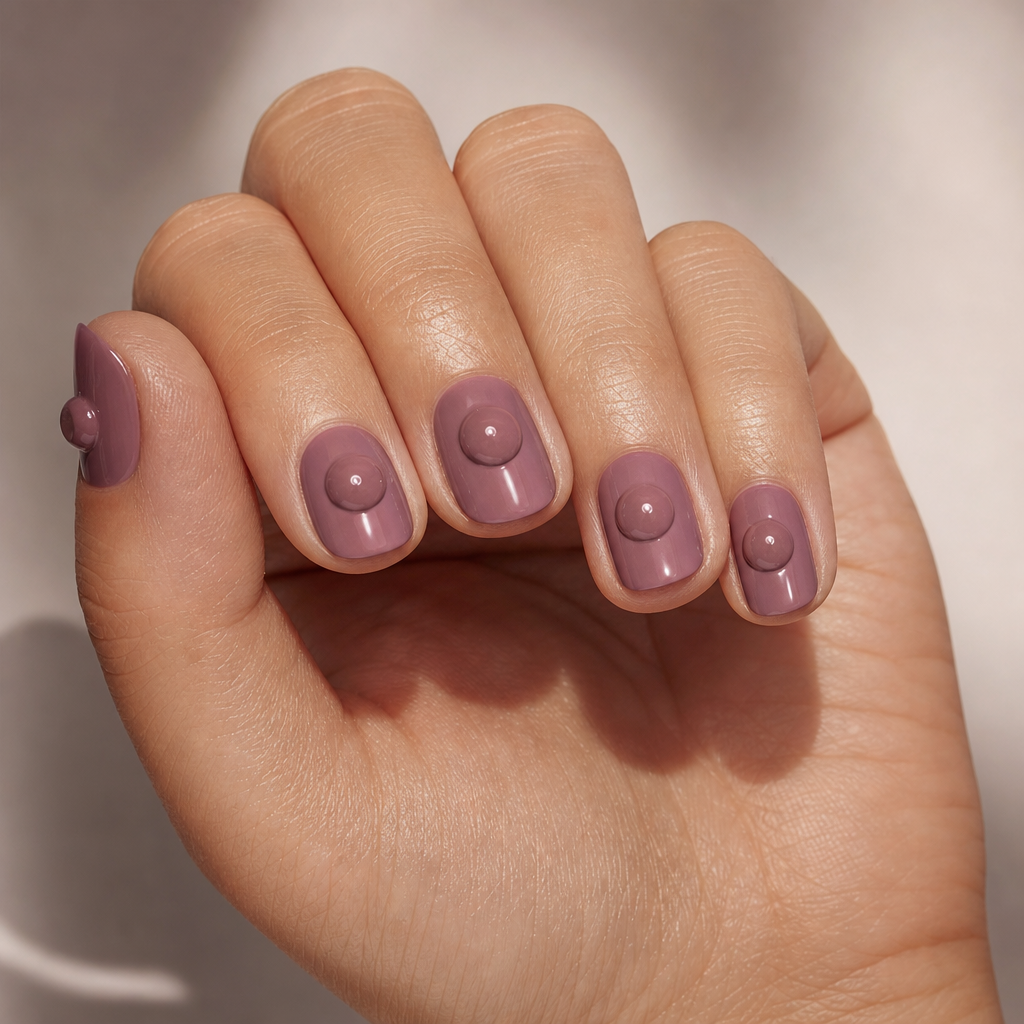 KI-Illustration – Nageldesign: Kugel-Maniküre
