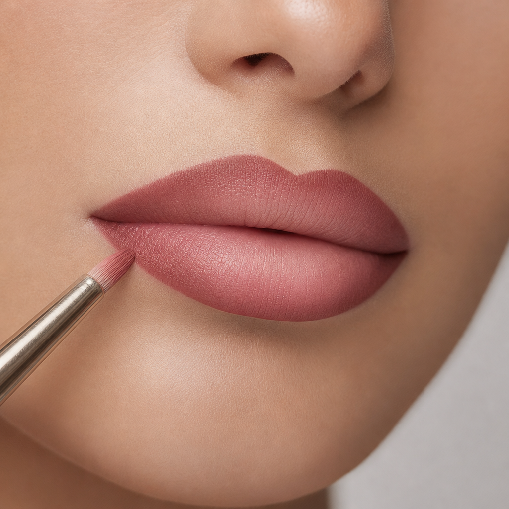 KI-Illustration – Permanent Make-up: Lipliner Blending