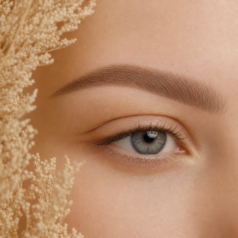 KI-Illustration: Soft Powder Brows